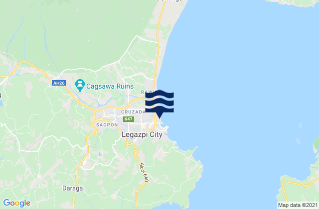 Karte der Gezeiten Legaspi, Philippines