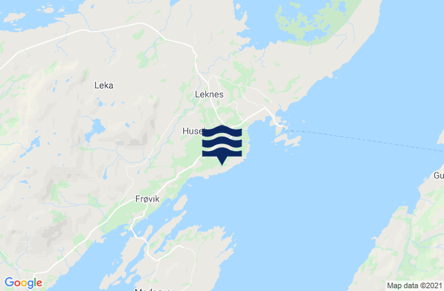 Karte der Gezeiten Leka, Norway