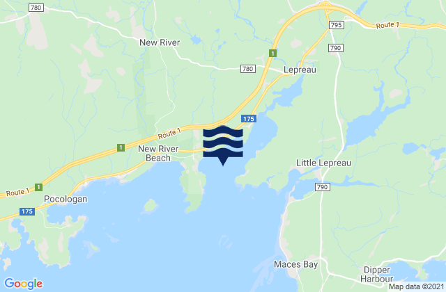 Karte der Gezeiten Lepreau Harbour, Canada