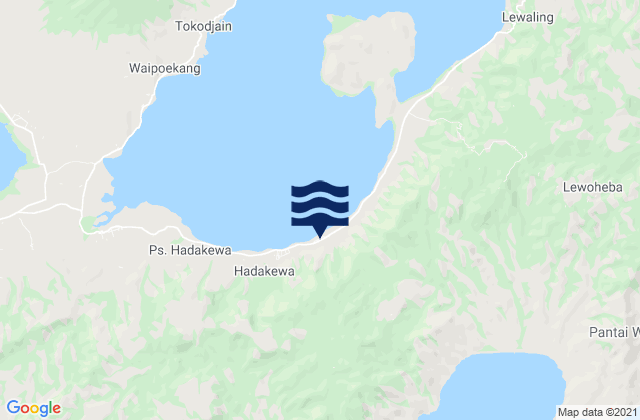 Karte der Gezeiten Leramatang, Indonesia