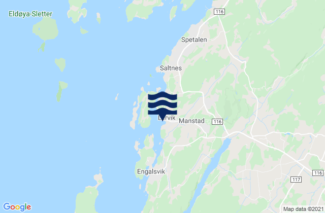 Karte der Gezeiten Lervik, Norway
