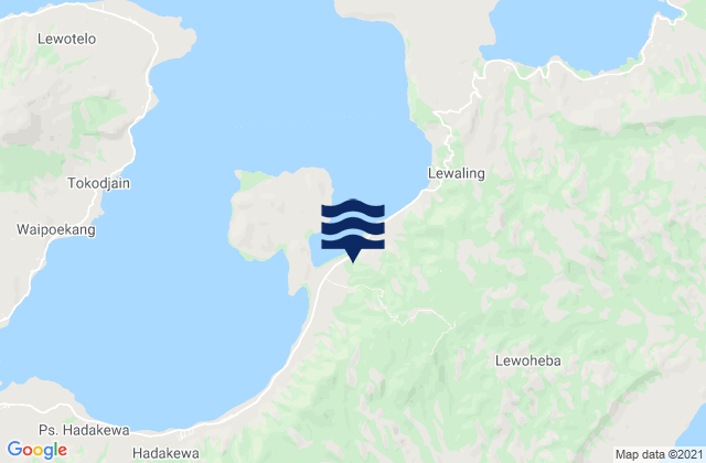 Karte der Gezeiten Lewoeleng, Indonesia