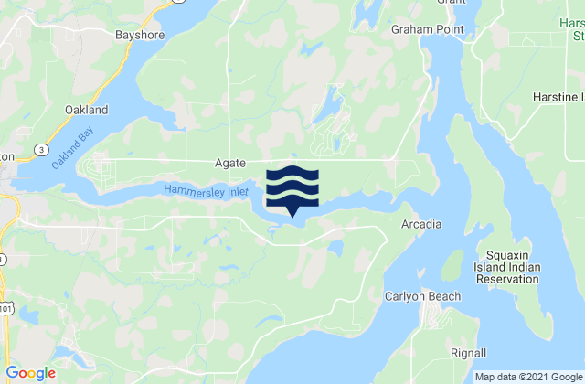 Karte der Gezeiten Libby Point Hammersley Inlet, United States