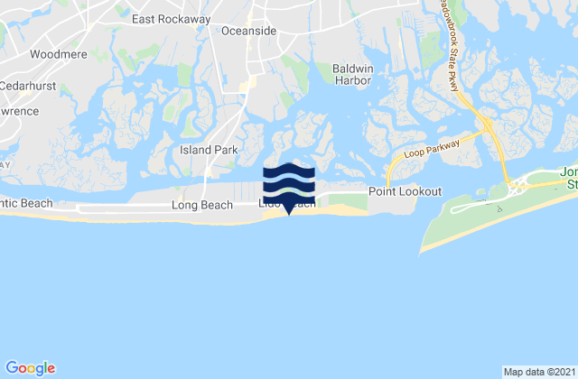 Karte der Gezeiten Lido Beach, United States
