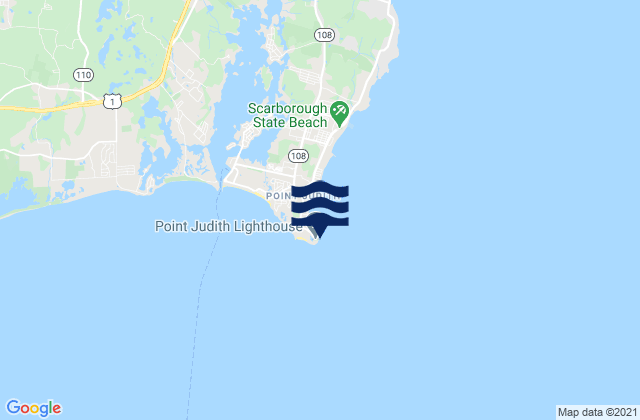 Karte der Gezeiten Lighthouse (Point Judith), United States