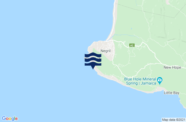 Karte der Gezeiten Lighthouse Inn 2, Jamaica