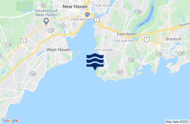 Karte der Gezeiten Lighthouse Point New Haven Harbor, United States