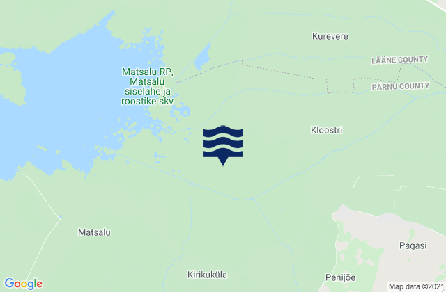 Karte der Gezeiten Lihula, Estonia