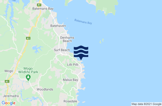 Karte der Gezeiten Lilli Pilli Beach, Australia