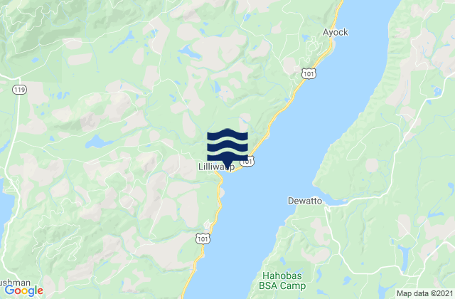 Karte der Gezeiten Lilliwaup Bay, United States