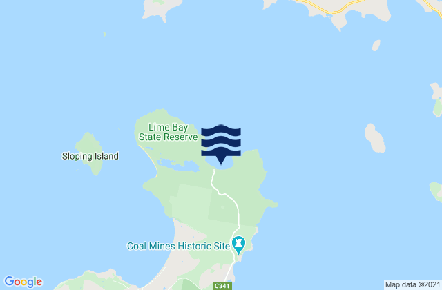 Karte der Gezeiten Lime Bay, Australia