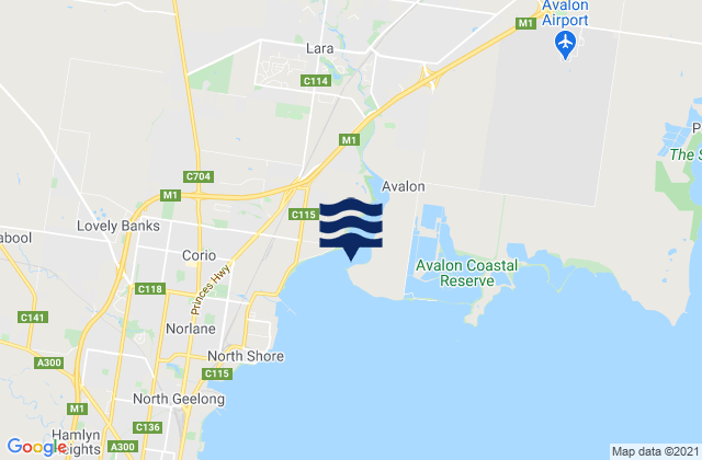 Karte der Gezeiten Limeburners Bay, Australia