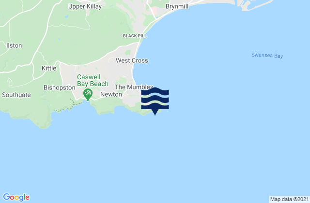 Karte der Gezeiten Limeslade Bay Beach, United Kingdom