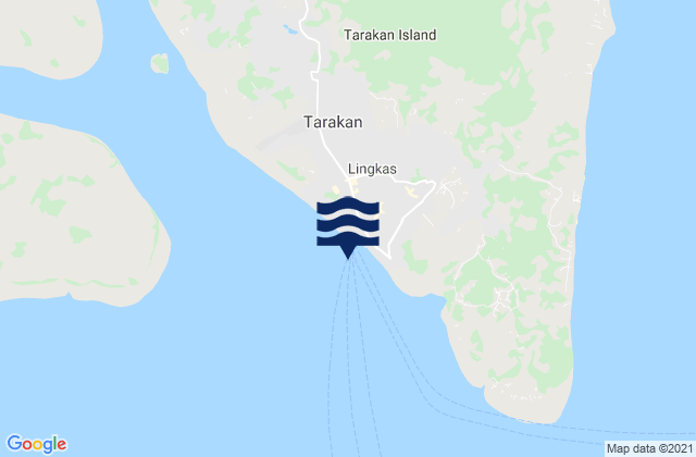 Karte der Gezeiten Lingkas (Tarakan Island), Indonesia