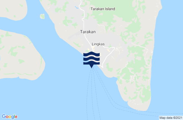 Karte der Gezeiten Lingkas Tarakan Island, Indonesia