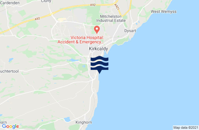 Karte der Gezeiten Linktown Beach, United Kingdom
