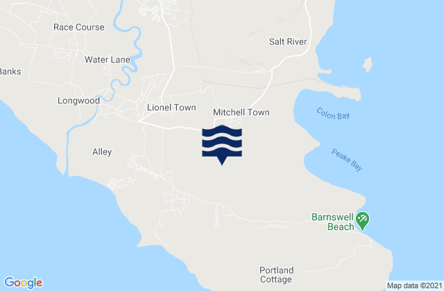 Karte der Gezeiten Lionel Town, Jamaica