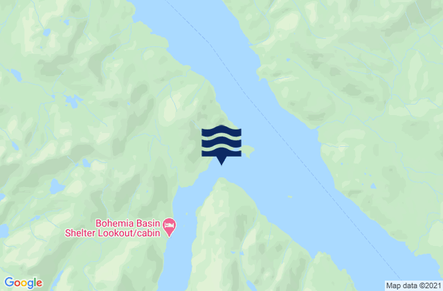 Karte der Gezeiten Lisianski Strait north of Rock Point, United States
