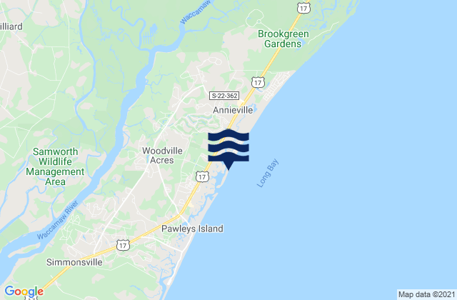 Karte der Gezeiten Litchfield Beach, United States