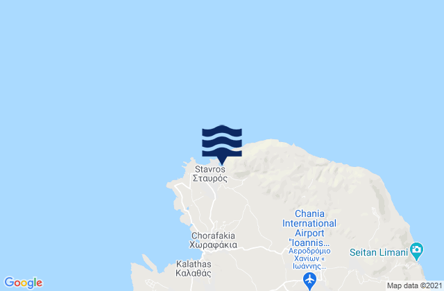 Karte der Gezeiten Little Bay, Greece