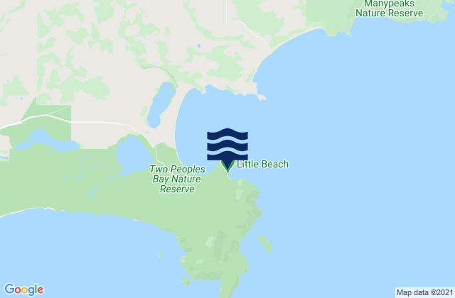 Karte der Gezeiten Little Beach, Australia