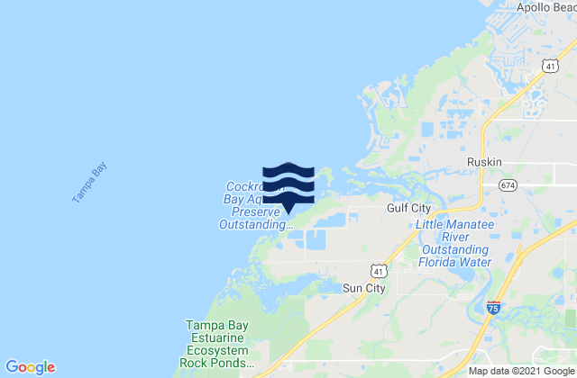 Karte der Gezeiten Little Cockroach Bay, United States