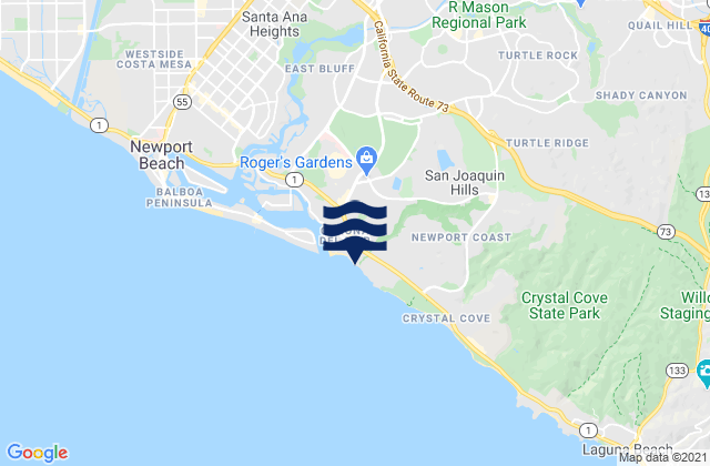 Karte der Gezeiten Little Corona Del Mar Beach, United States