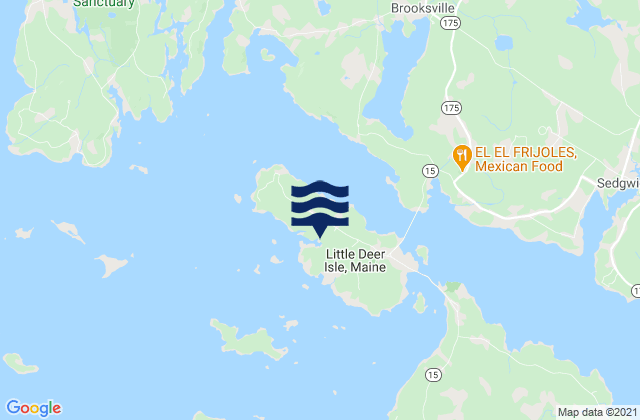 Karte der Gezeiten Little Deer Isle, United States