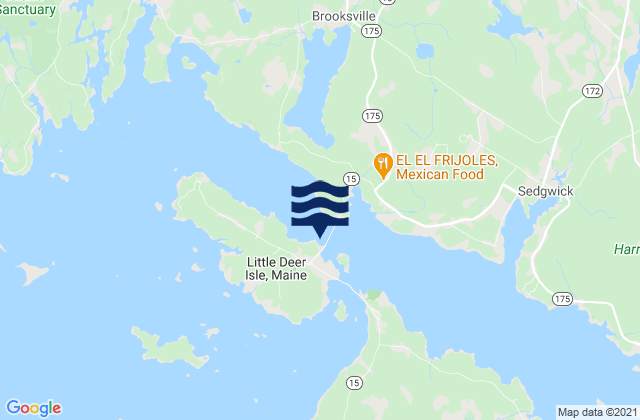Karte der Gezeiten Little Deer Isle, United States