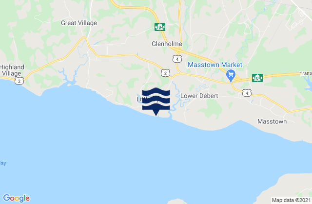 Karte der Gezeiten Little Dyke Beach, Canada