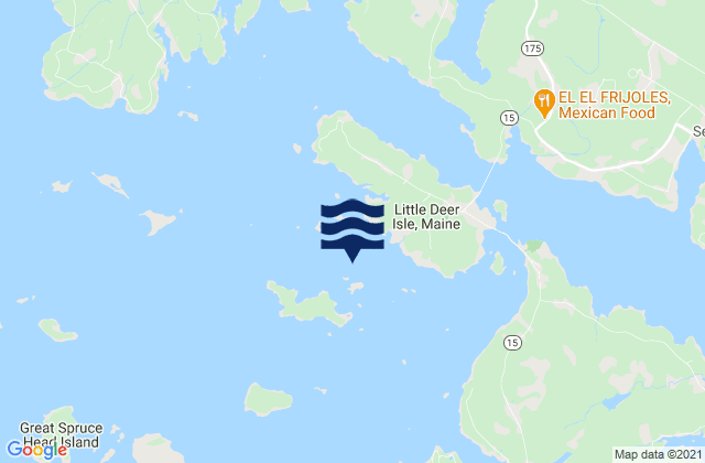Karte der Gezeiten Little Eaton Island NNE of, United States