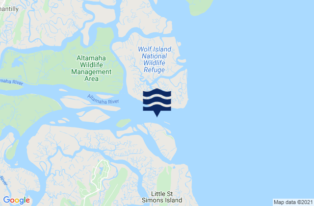 Karte der Gezeiten Little Egg Island northwest of, United States