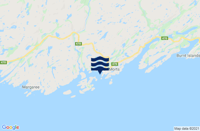 Karte der Gezeiten Little Glimbi Island, Canada