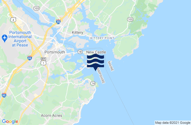Karte der Gezeiten Little Harbor entrance, United States