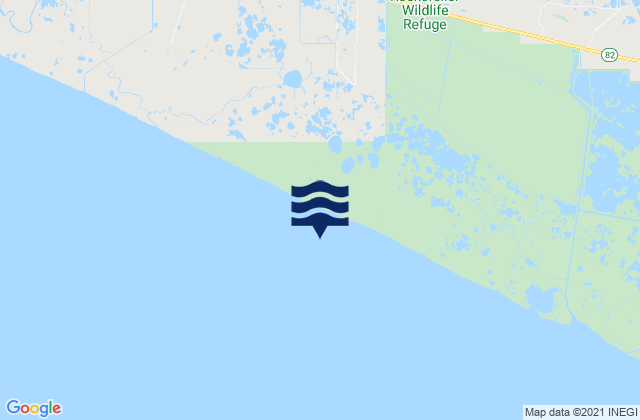 Karte der Gezeiten Little Pecan Island, United States