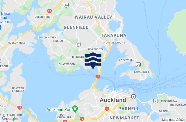Karte der Gezeiten Little Shoal Bay, New Zealand
