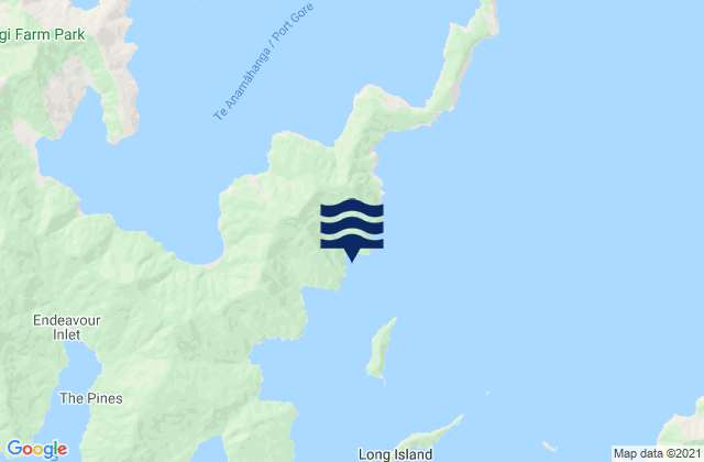 Karte der Gezeiten Little Waikawa Bay, New Zealand