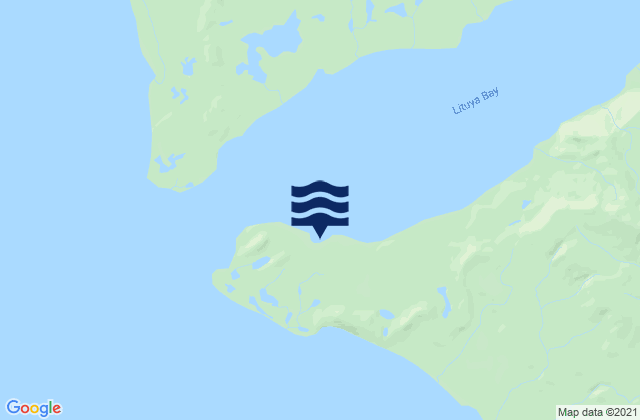 Karte der Gezeiten Lituya Bay 2 miles inside entrance, United States