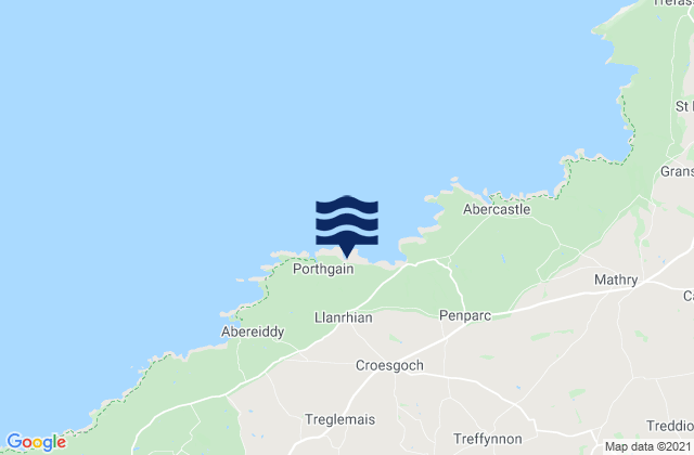 Karte der Gezeiten Llanrhian, United Kingdom