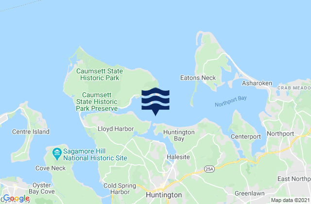 Karte der Gezeiten Lloyd Harbor (Huntington Bay), United States