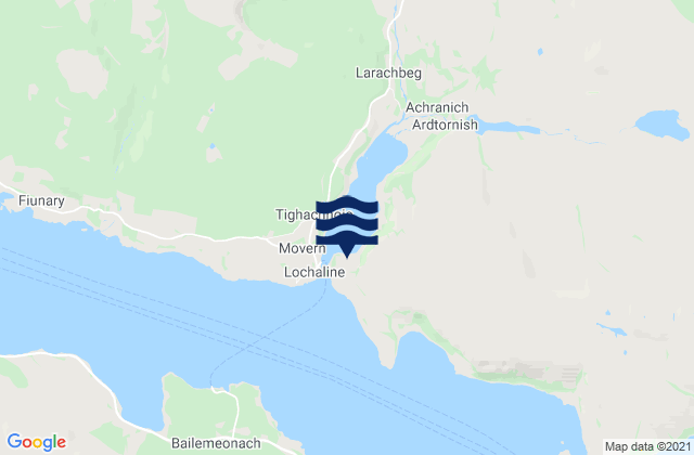 Karte der Gezeiten Loch Aline, United Kingdom