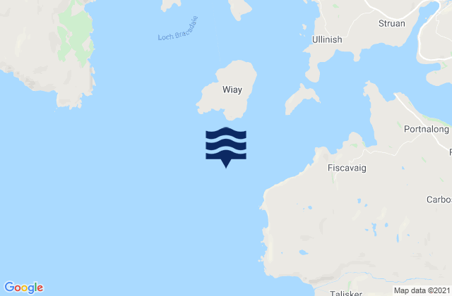 Karte der Gezeiten Loch Bracadale, United Kingdom