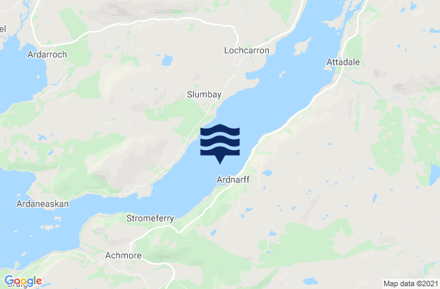 Karte der Gezeiten Loch Carron, United Kingdom