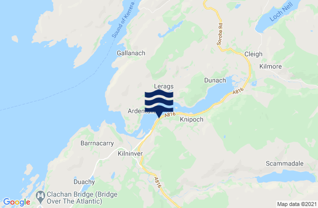 Karte der Gezeiten Loch Feochan, United Kingdom