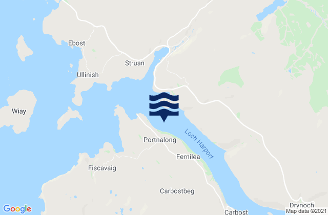 Karte der Gezeiten Loch Harport, United Kingdom