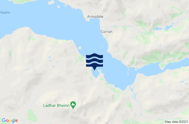 Karte der Gezeiten Loch Hourn, United Kingdom
