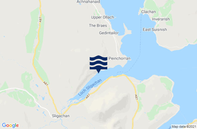 Karte der Gezeiten Loch Sligachan, United Kingdom