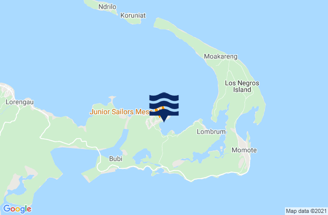 Karte der Gezeiten Lombrum Manus Is., Papua New Guinea