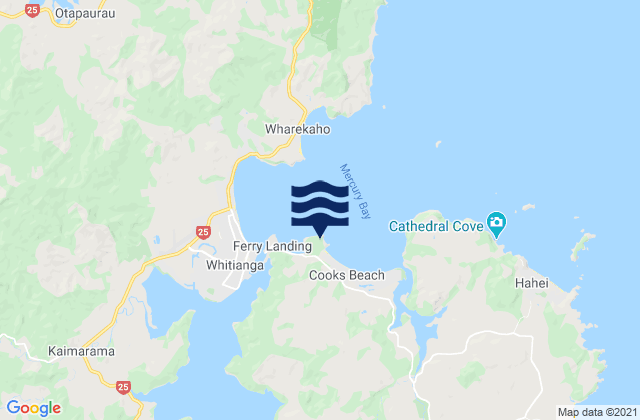Karte der Gezeiten Lonely Bay, New Zealand
