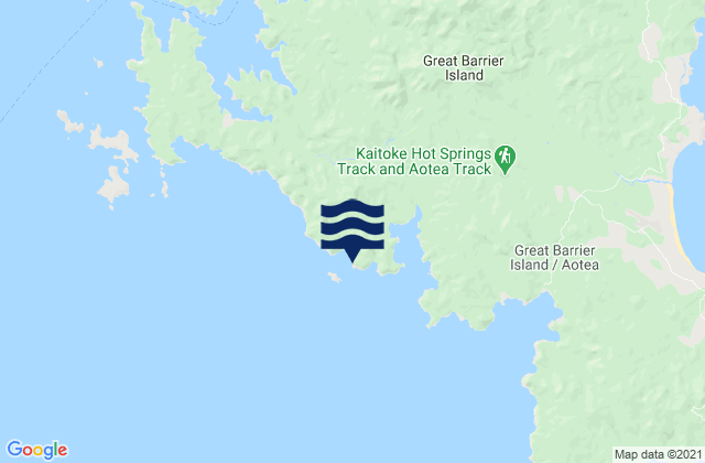 Karte der Gezeiten Long Bay, New Zealand